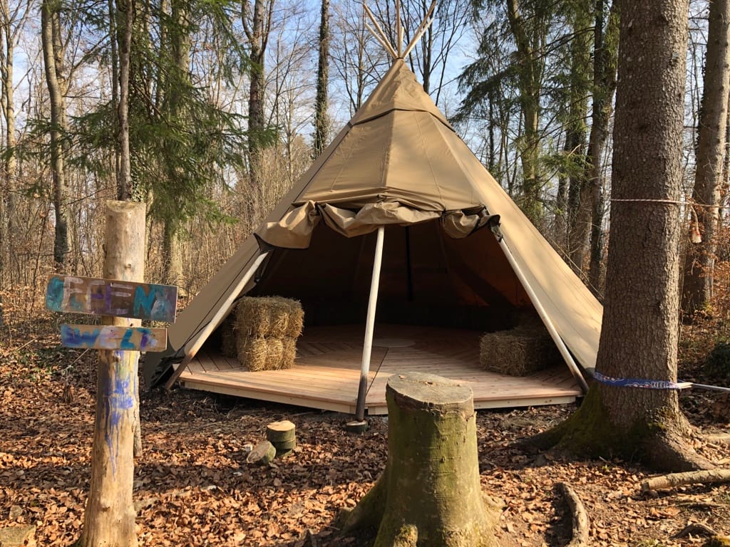 Tipi im Waldkindergarten