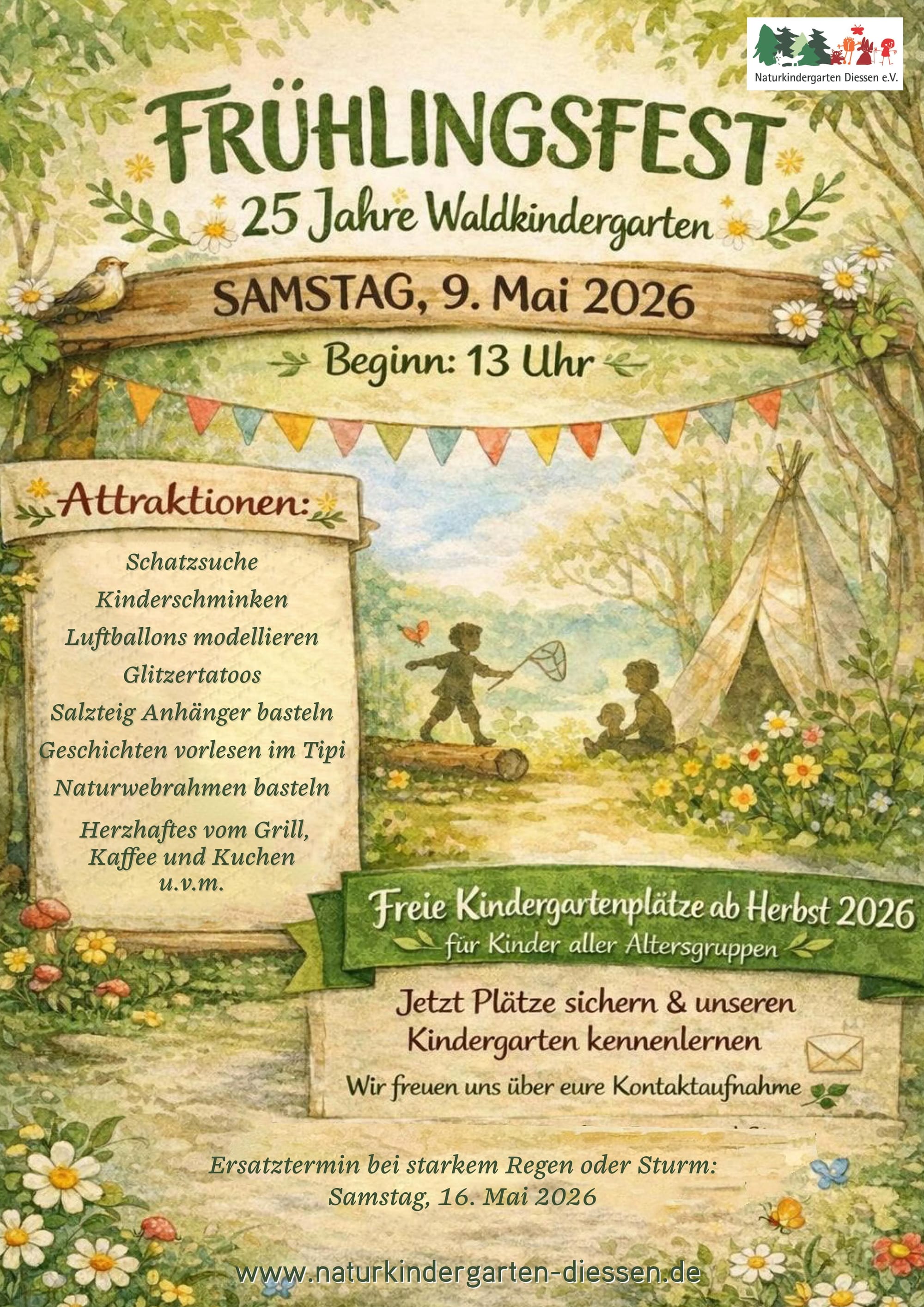 Frühlingsfest - 25 Jahre Naturkindergarten Dießen 09.05.2026 - 13:00 Uhr - JUBILÄUMSFEST